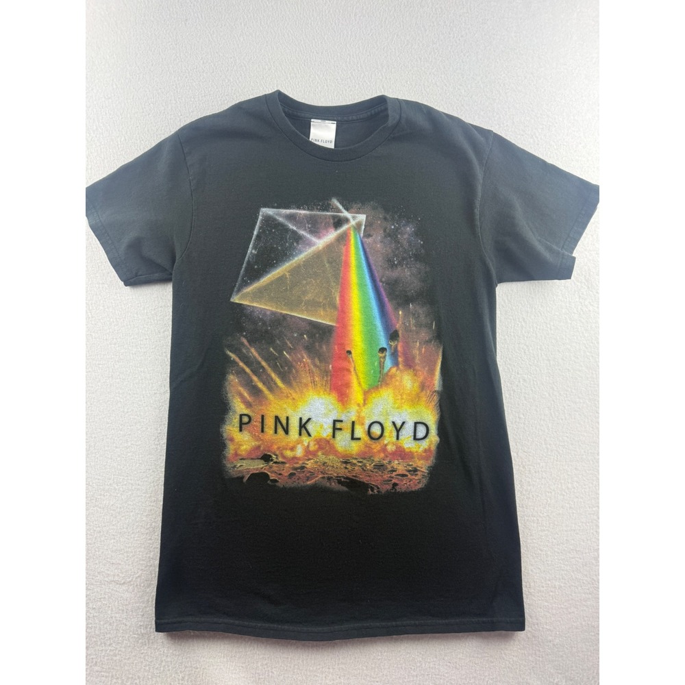Pink Floyd Dark Side of the‎ Moon Graphic T-Shirt Black Small Rock Band Tee